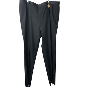 Stanley Blacker NWT Black Wool Blend Embassy Dress Pants Unhemmed Size 54XL/49W